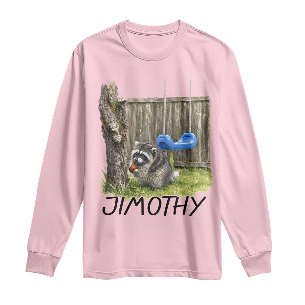 Jimothy Raccoon Long Sleeve Shirt Cute Seattle Trash Panda Viral Meme
