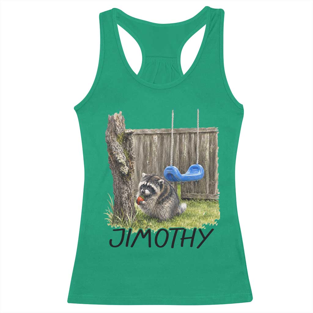 Jimothy Raccoon Racerback Tank Top Cute Seattle Trash Panda Viral Meme