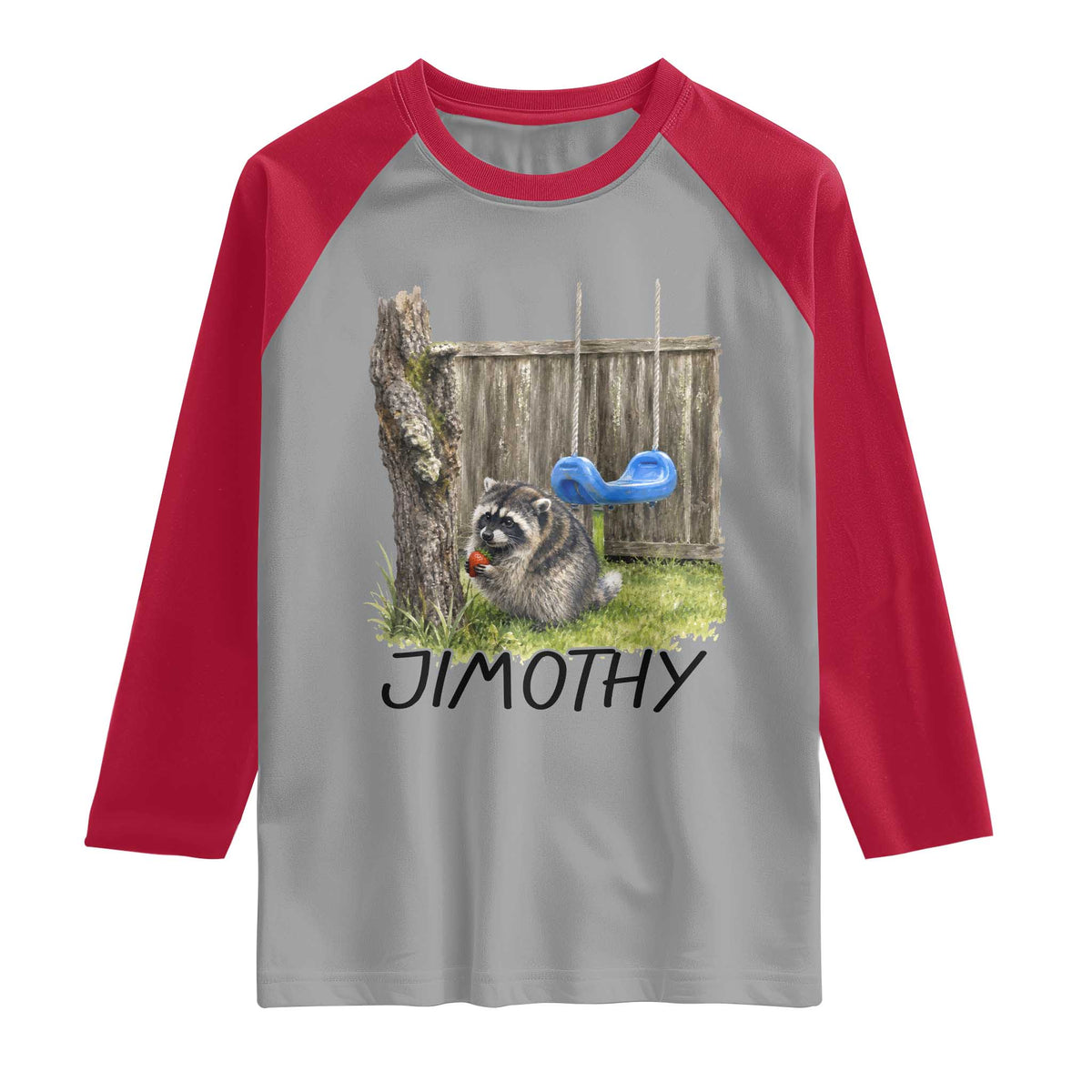 Jimothy Raccoon Raglan Shirt Cute Seattle Trash Panda Viral Meme