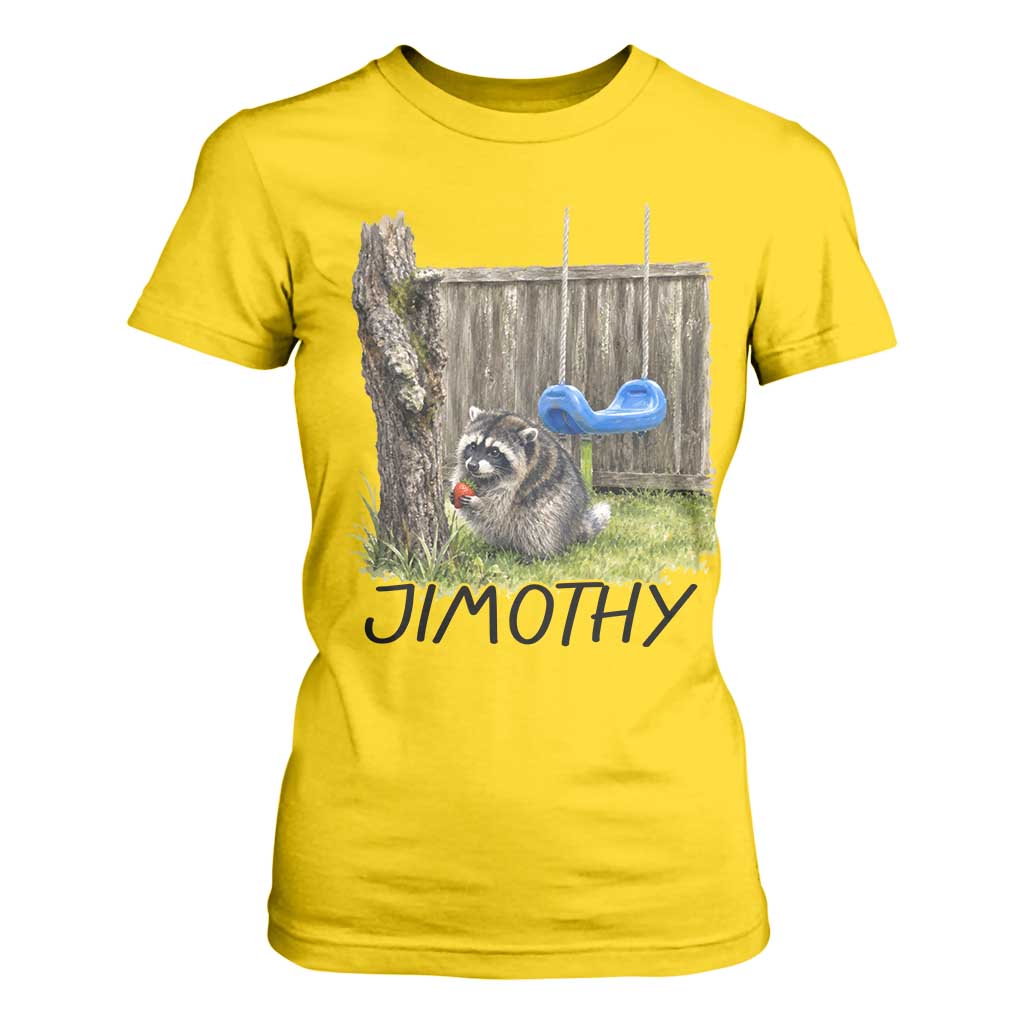Jimothy Raccoon T Shirt For Women Cute Seattle Trash Panda Viral Meme