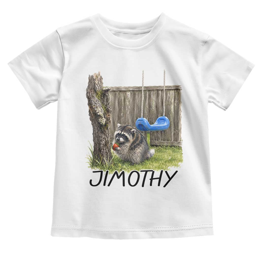 Jimothy Raccoon Toddler T Shirt Cute Seattle Trash Panda Viral Meme TS10 White Print Your Wear