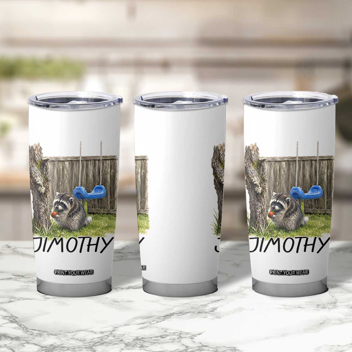 Jimothy Raccoon Tumbler Cup Cute Seattle Trash Panda Viral Meme TS10 Print Your Wear