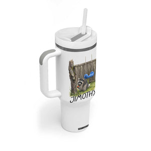 Jimothy Raccoon Tumbler With Handle Cute Seattle Trash Panda Viral Meme
