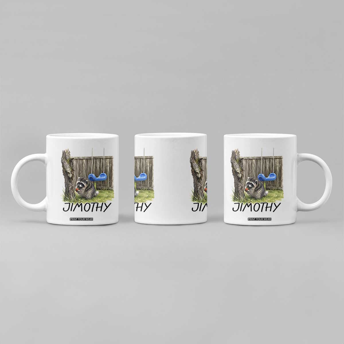 Jimothy Raccoon Coffee Mug Cute Seattle Trash Panda Viral Meme