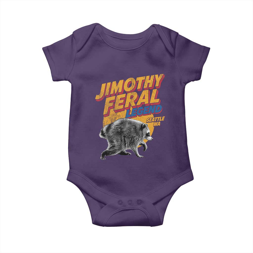 Vintage Jimothy Raccoon Baby Onesie Feral Legend Seattle WA Trash Panda Meme