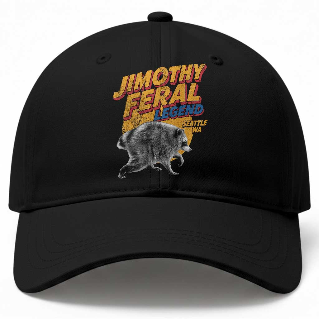 Vintage Jimothy Raccoon Baseball Cap Feral Legend Seattle WA Trash Panda Meme TS10 Print Your Wear