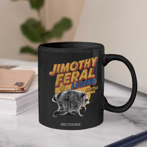 Vintage Jimothy Raccoon Coffee Mug Feral Legend Seattle WA Trash Panda Meme