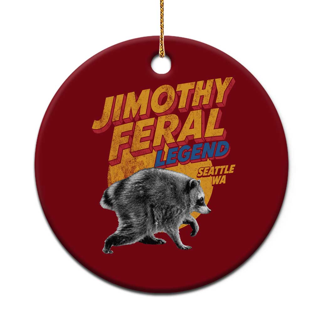 Vintage Jimothy Raccoon Ceramic Ornament Feral Legend Seattle WA Trash Panda Meme TS10 1pc Red Print Your Wear
