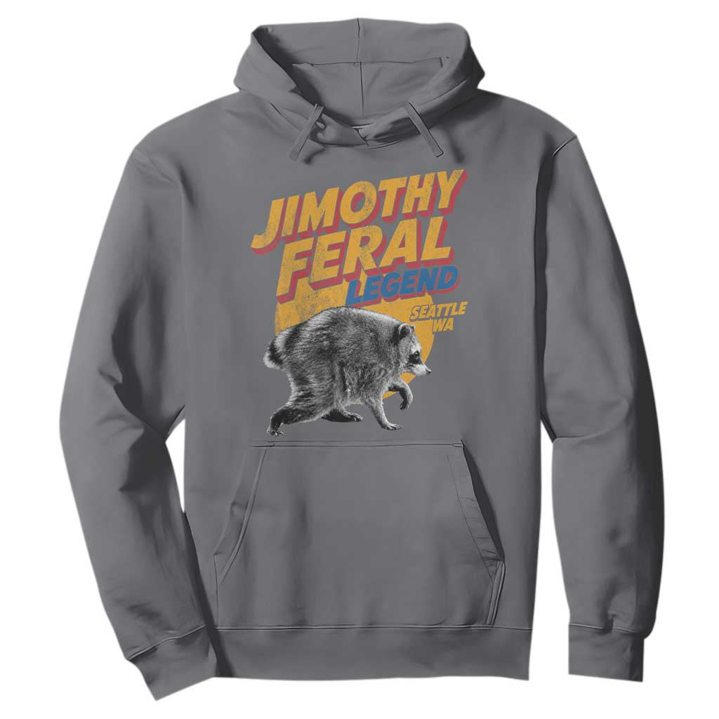 Vintage Jimothy Raccoon Hoodie Feral Legend Seattle WA Trash Panda Meme