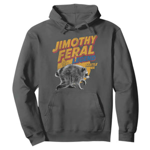 Vintage Jimothy Raccoon Hoodie Feral Legend Seattle WA Trash Panda Meme