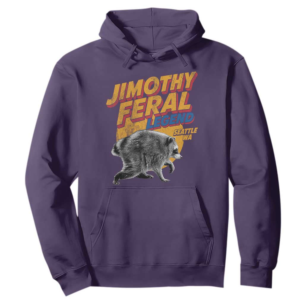 Vintage Jimothy Raccoon Hoodie Feral Legend Seattle WA Trash Panda Meme
