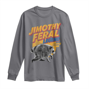 Vintage Jimothy Raccoon Long Sleeve Shirt Feral Legend Seattle WA Trash Panda Meme