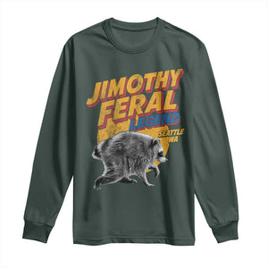 Vintage Jimothy Raccoon Long Sleeve Shirt Feral Legend Seattle WA Trash Panda Meme