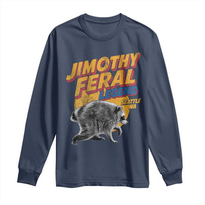 Vintage Jimothy Raccoon Long Sleeve Shirt Feral Legend Seattle WA Trash Panda Meme