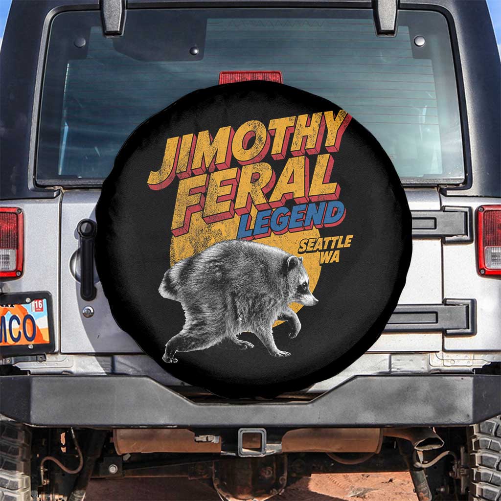 Vintage Jimothy Raccoon Spare Tire Cover Feral Legend Seattle WA Trash Panda Meme