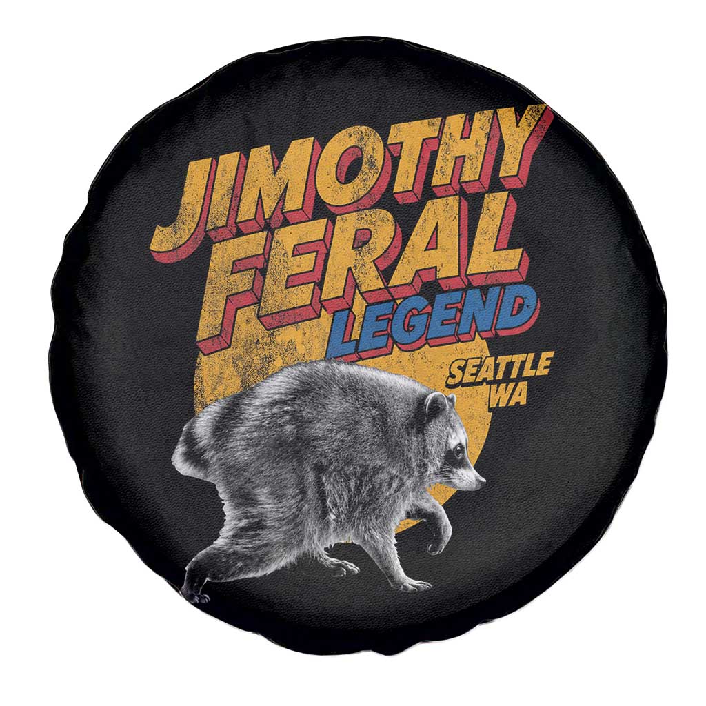Vintage Jimothy Raccoon Spare Tire Cover Feral Legend Seattle WA Trash Panda Meme