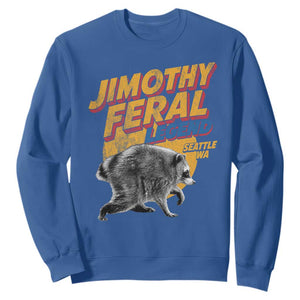 Vintage Jimothy Raccoon Sweatshirt Feral Legend Seattle WA Trash Panda Meme
