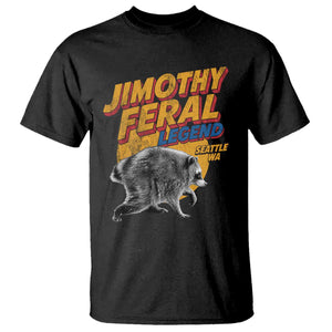 Vintage Jimothy Raccoon T Shirt Feral Legend Seattle WA Trash Panda Meme