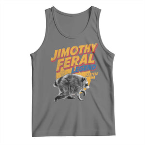 Vintage Jimothy Raccoon Tank Top Feral Legend Seattle WA Trash Panda Meme
