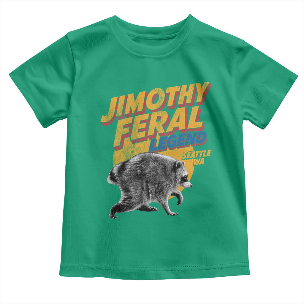 Vintage Jimothy Raccoon Toddler T Shirt Feral Legend Seattle WA Trash Panda Meme