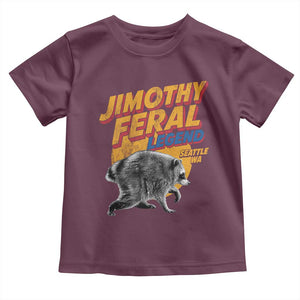 Vintage Jimothy Raccoon Toddler T Shirt Feral Legend Seattle WA Trash Panda Meme