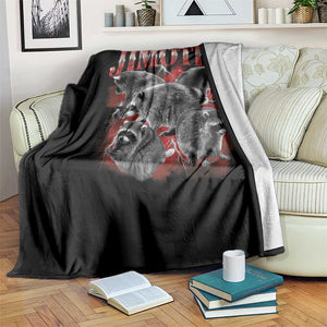 Jimothy Raccoon Throw Blanket Vintage 90s Bootleg Rap Style Funny Meme