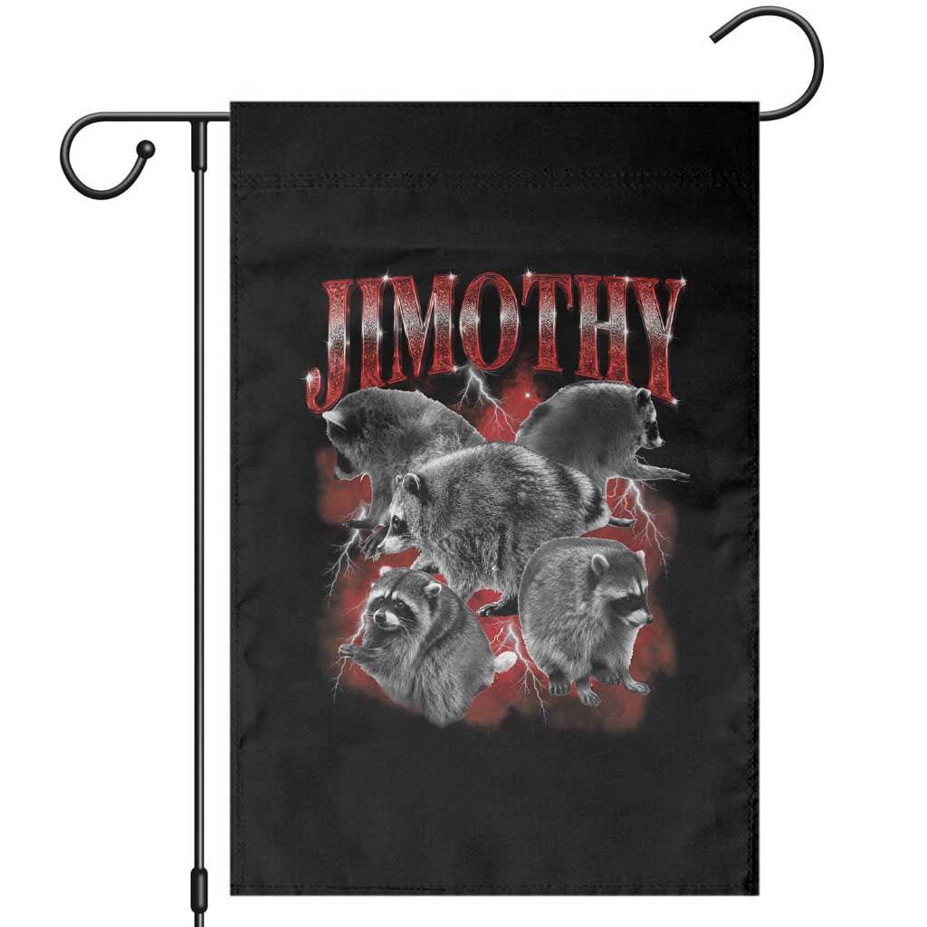 Jimothy Raccoon Garden Flag Vintage 90s Bootleg Rap Style Funny Meme TS10 Black Print Your Wear