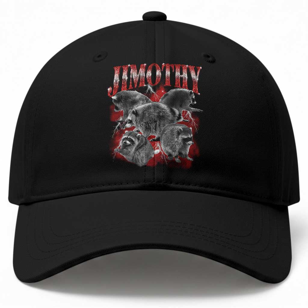 Jimothy Raccoon Baseball Cap Vintage 90s Bootleg Rap Style Funny Meme TS10 Print Your Wear