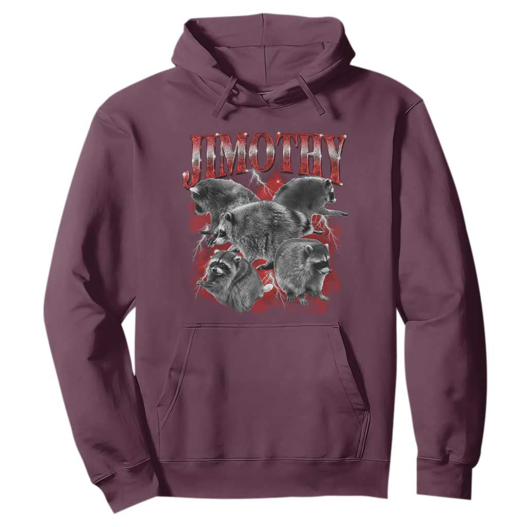 Jimothy Raccoon Hoodie Vintage 90s Bootleg Rap Style Funny Meme