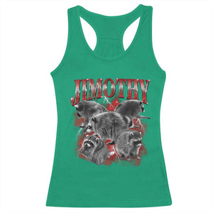 Jimothy Raccoon Racerback Tank Top Vintage 90s Bootleg Rap Style Funny Meme TS10 Irish Green Print Your Wear