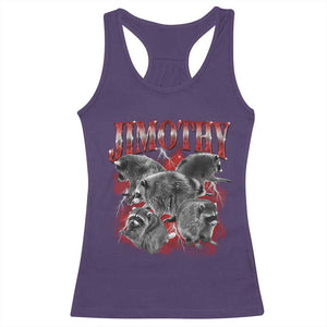 Jimothy Raccoon Racerback Tank Top Vintage 90s Bootleg Rap Style Funny Meme TS10 Purple Print Your Wear