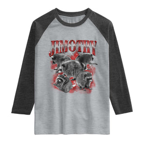 Jimothy Raccoon Raglan Shirt Vintage 90s Bootleg Rap Style Funny Meme