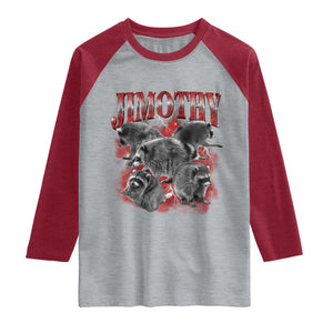 Jimothy Raccoon Raglan Shirt Vintage 90s Bootleg Rap Style Funny Meme