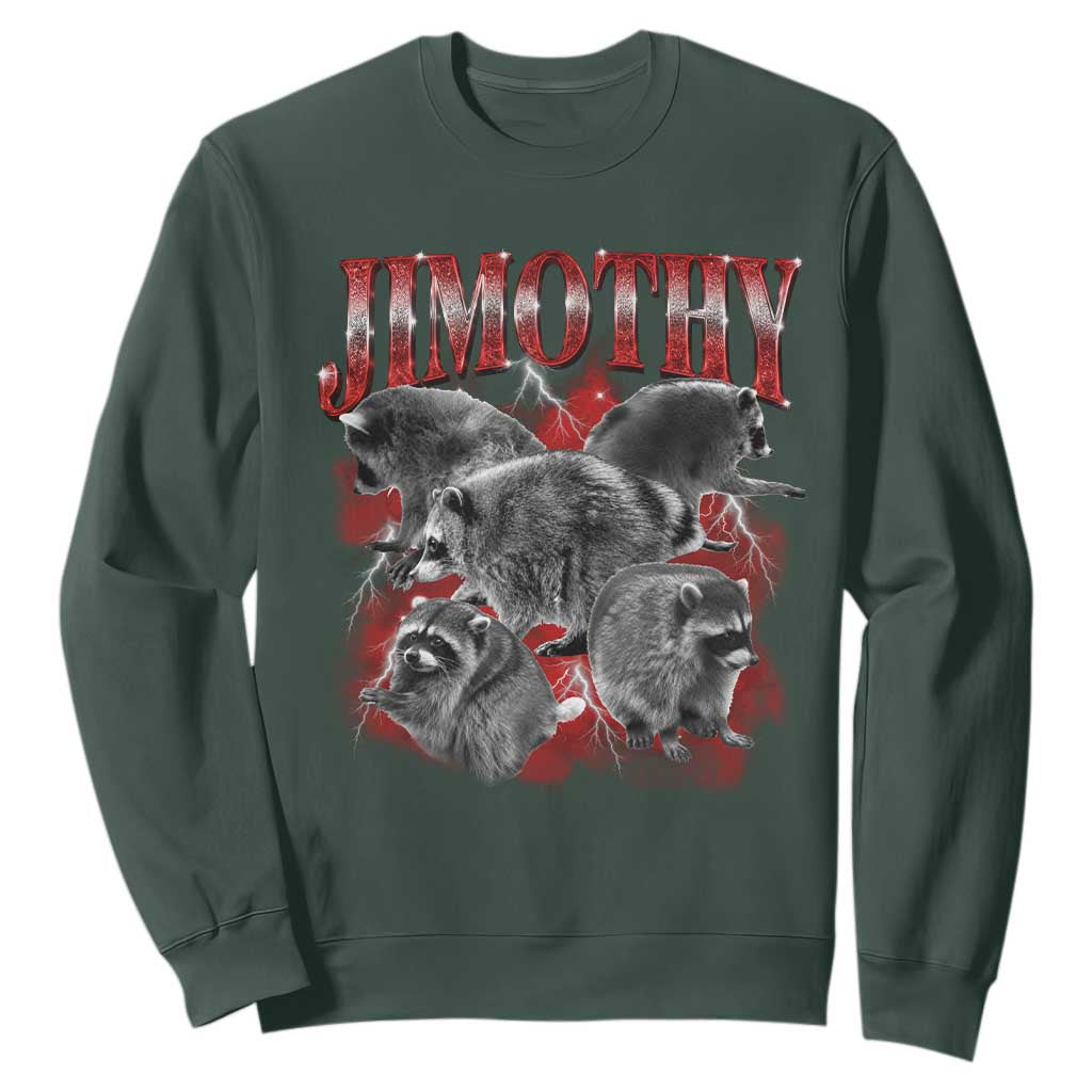 Jimothy Raccoon Sweatshirt Vintage 90s Bootleg Rap Style Funny Meme