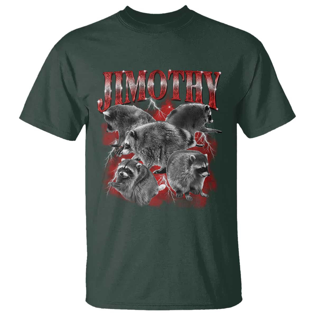 Jimothy Raccoon T Shirt Vintage 90s Bootleg Rap Style Funny Meme