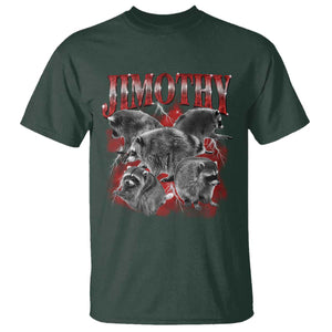 Jimothy Raccoon T Shirt Vintage 90s Bootleg Rap Style Funny Meme