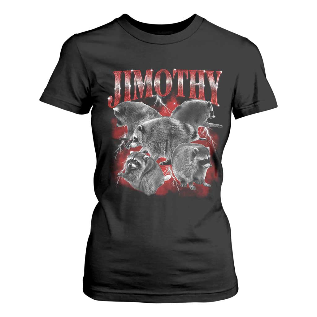 Jimothy Raccoon T Shirt For Women Vintage 90s Bootleg Rap Style Funny Meme