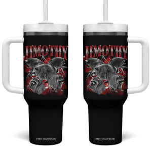 Jimothy Raccoon Tumbler With Handle Vintage 90s Bootleg Rap Style Funny Meme TS10 One Size: 40 oz Black Print Your Wear