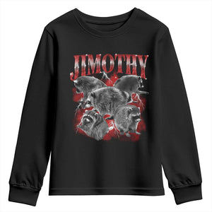 Jimothy Raccoon Youth Sweatshirt Vintage 90s Bootleg Rap Style Funny Meme