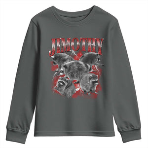 Jimothy Raccoon Youth Sweatshirt Vintage 90s Bootleg Rap Style Funny Meme