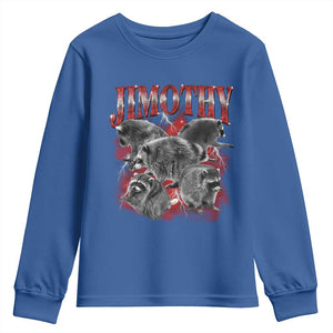 Jimothy Raccoon Youth Sweatshirt Vintage 90s Bootleg Rap Style Funny Meme