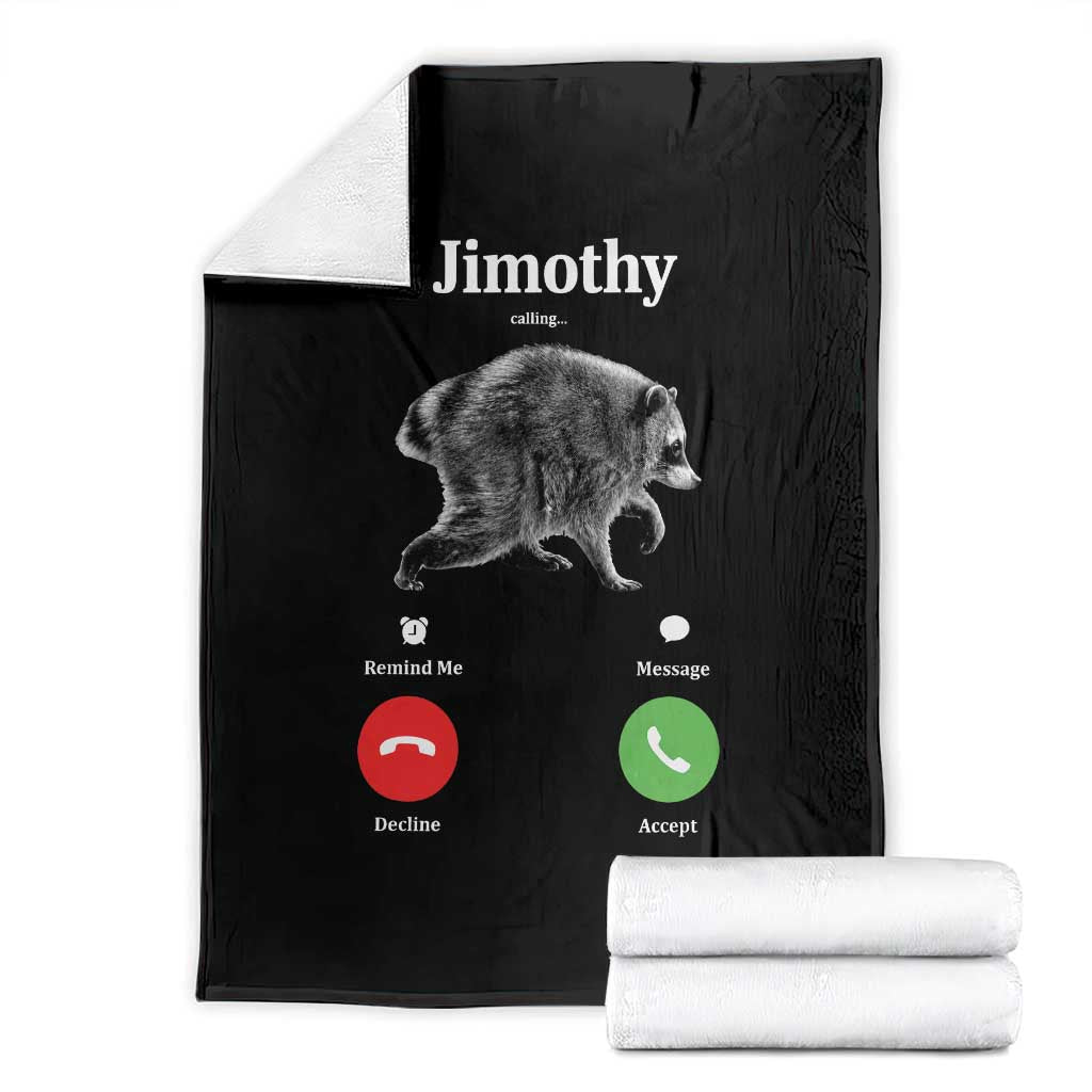 Jimothy Calling Phone Call Seattle Raccoon Throw Blanket TS10 Black Print Your Wear