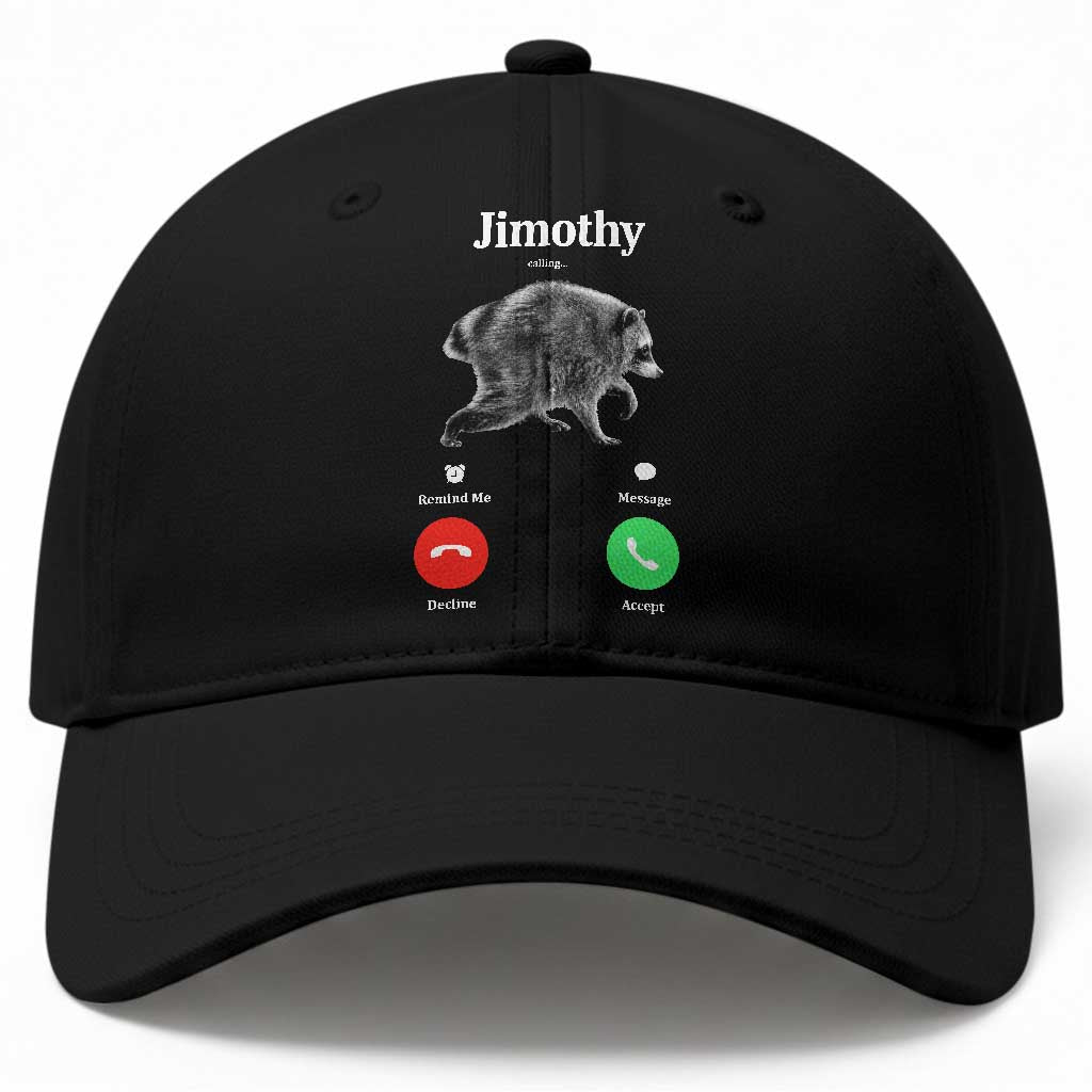 Jimothy Calling Phone Call Seattle Raccoon Baseball Cap TS10 Print Your Wear