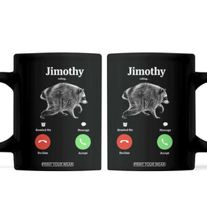 Jimothy Calling Phone Call Seattle Raccoon Coffee Mug