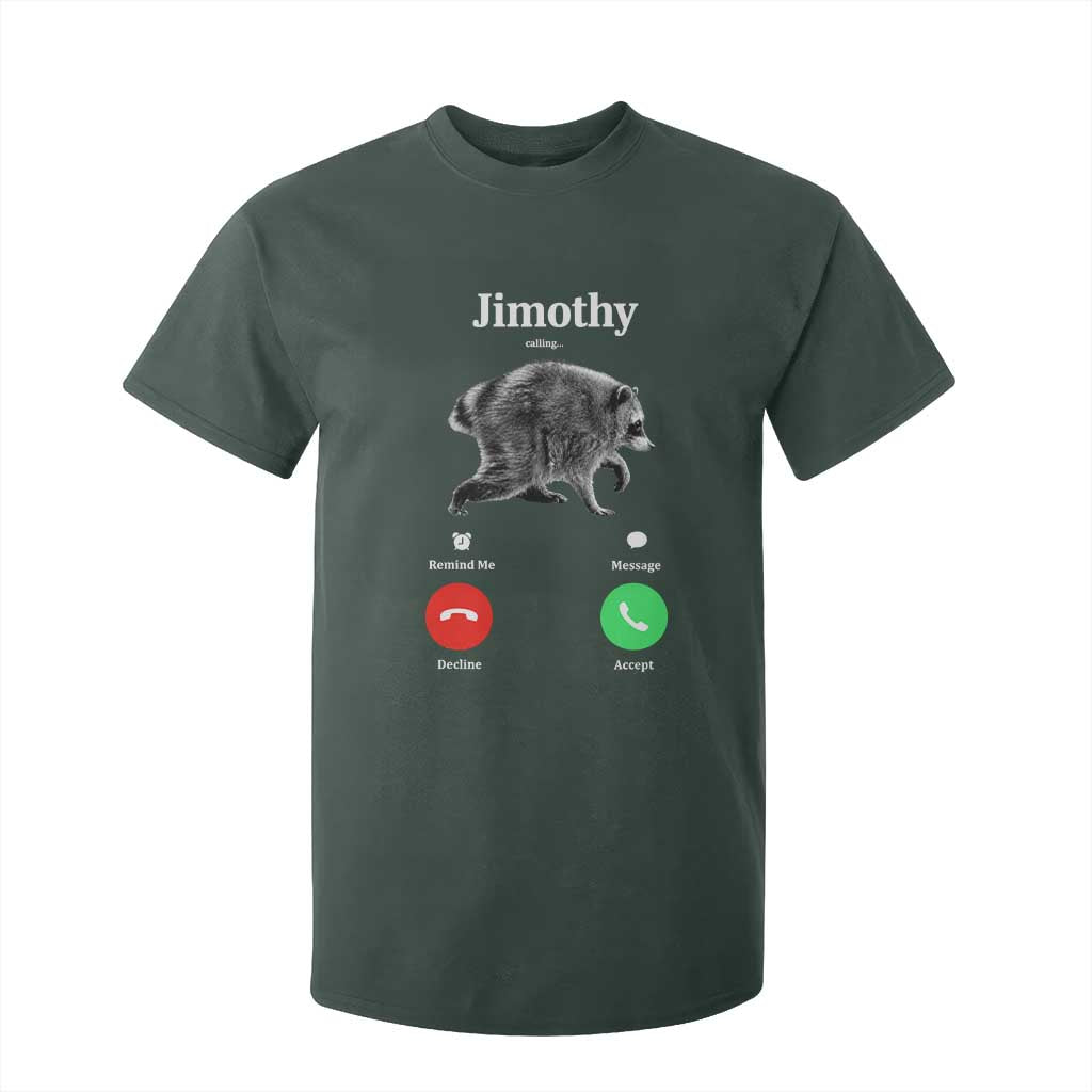 Jimothy Calling Phone Call Seattle Raccoon T Shirt For Kid
