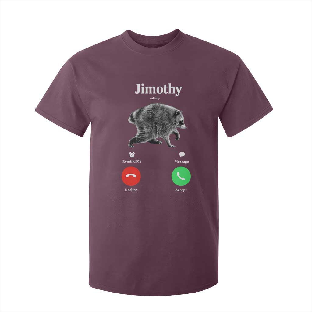 Jimothy Calling Phone Call Seattle Raccoon T Shirt For Kid