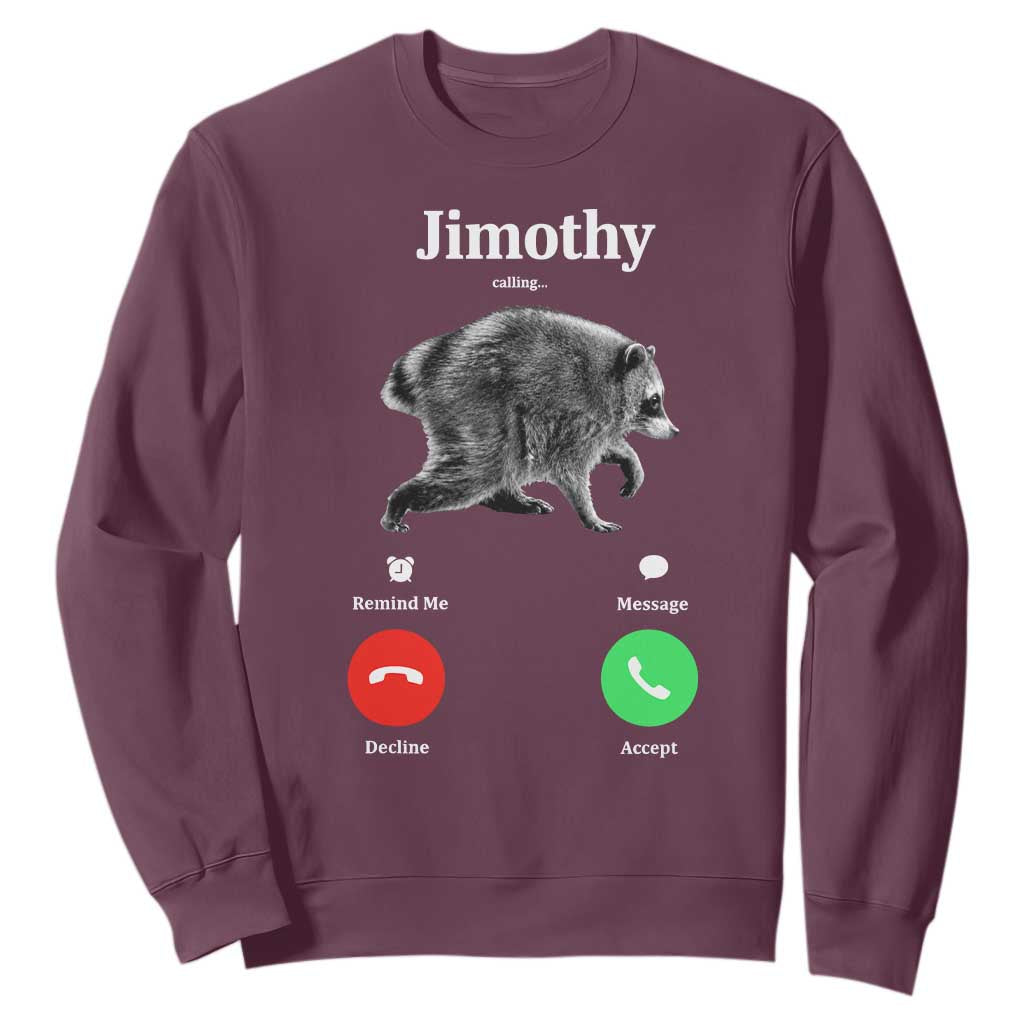 Jimothy Calling Phone Call Seattle Raccoon Sweatshirt