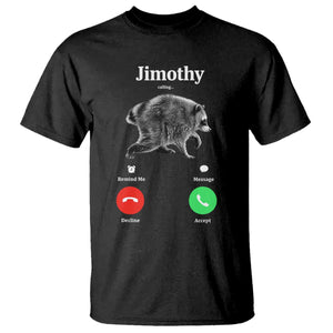 Jimothy Calling Phone Call Seattle Raccoon T Shirt