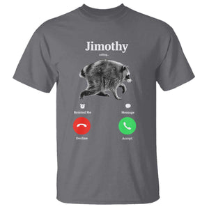Jimothy Calling Phone Call Seattle Raccoon T Shirt