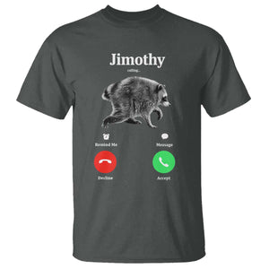 Jimothy Calling Phone Call Seattle Raccoon T Shirt